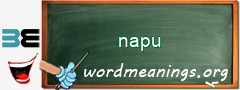 WordMeaning blackboard for napu